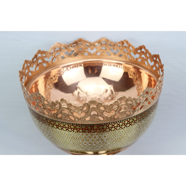 Copper Inlaid Nut Bowl Model Shahkar Code ag 102 view 4