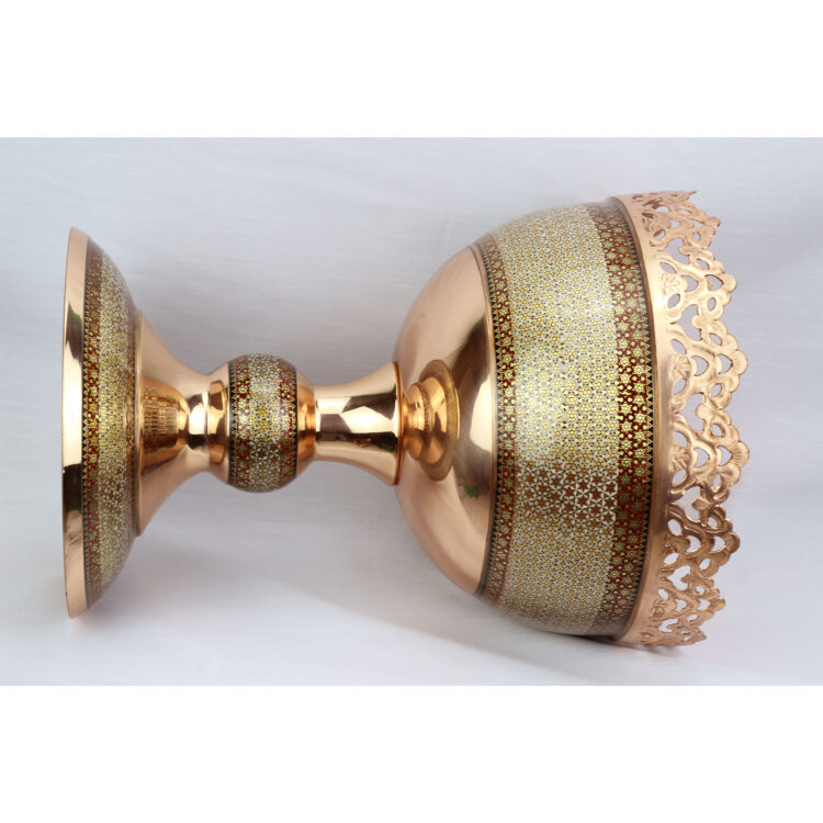 Copper Inlaid Nut Bowl Model Shahkar Code ag100 view 2