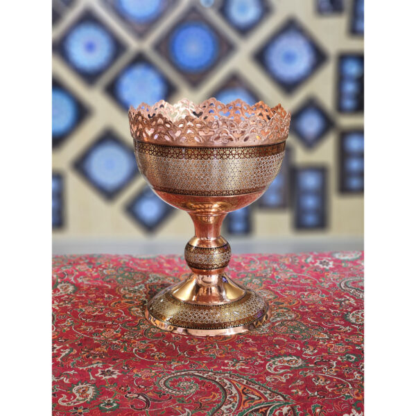 Copper Inlaid Nut Bowl Model Shahkar Code ag101 view 2