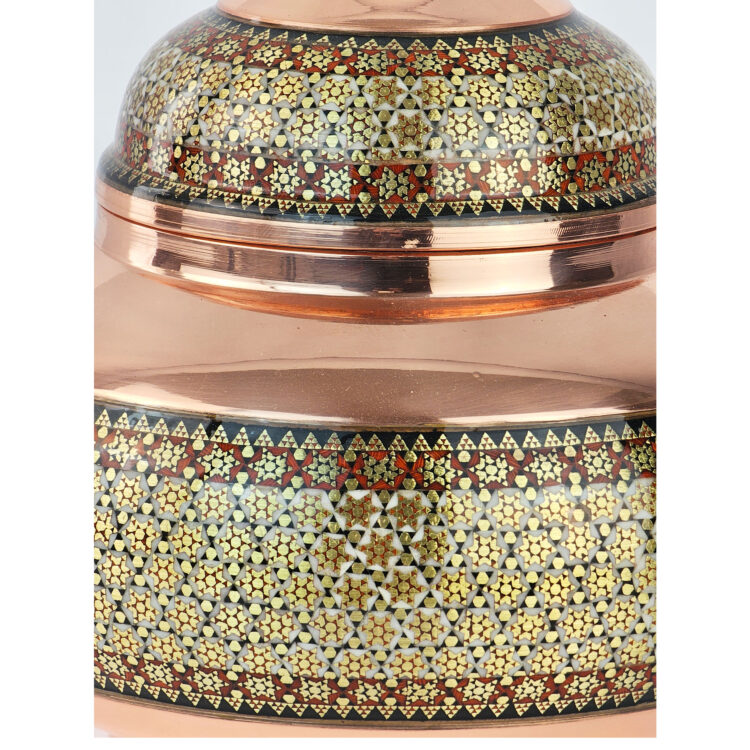 Copper Inlaid Sugar Bowl Model g25 view 2