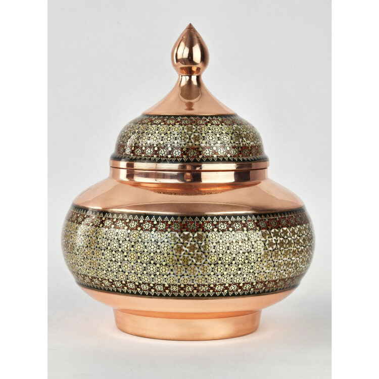 Copper Inlaid Sugar Bowl Model g25 view 5