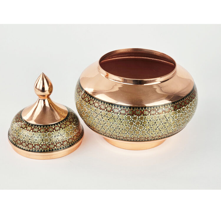 Copper Inlaid Sugar Bowl Model g25 view 8