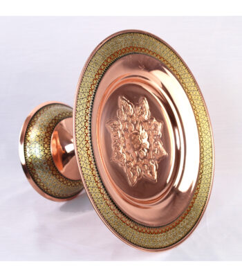 Copper Inlaid Sweet Dish Round Model sh30 view 2