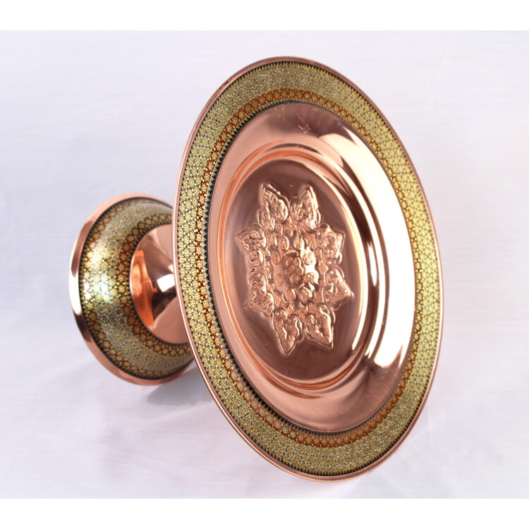 Copper Inlaid Sweet Dish Round Model sh30 view 2