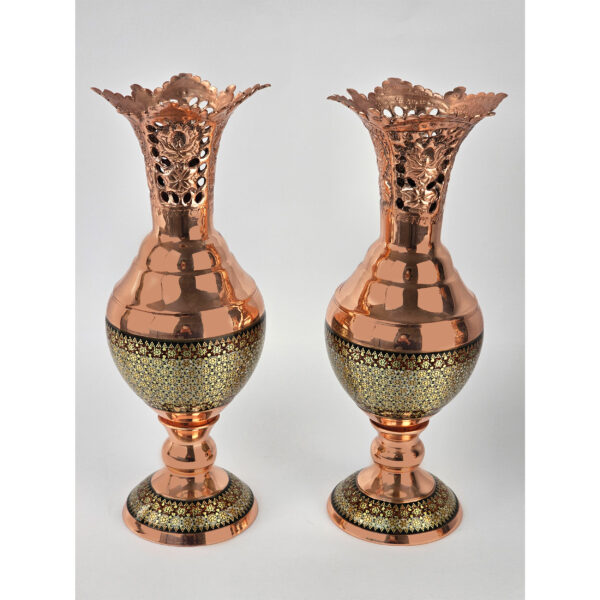 Copper Inlaid Vase Code s01 Set of 2 view 2