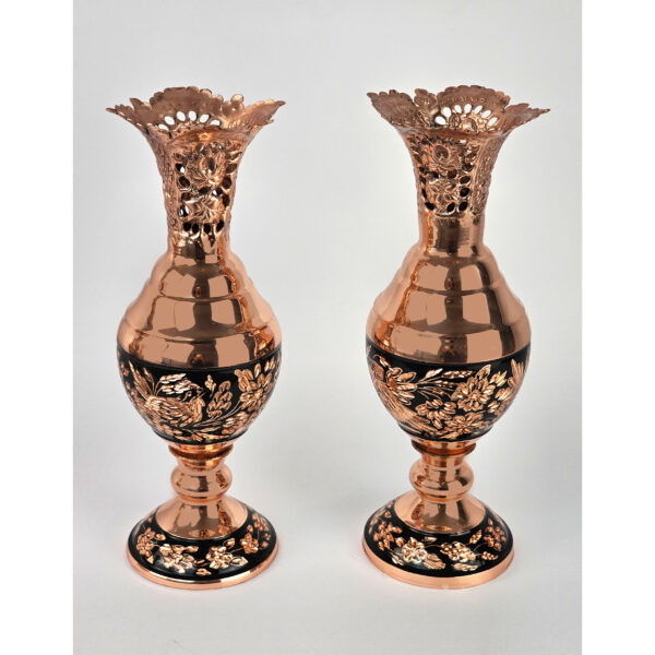 Copper Vase Model Diamond Engraving Sombol Code S01 Set of 2 view 2