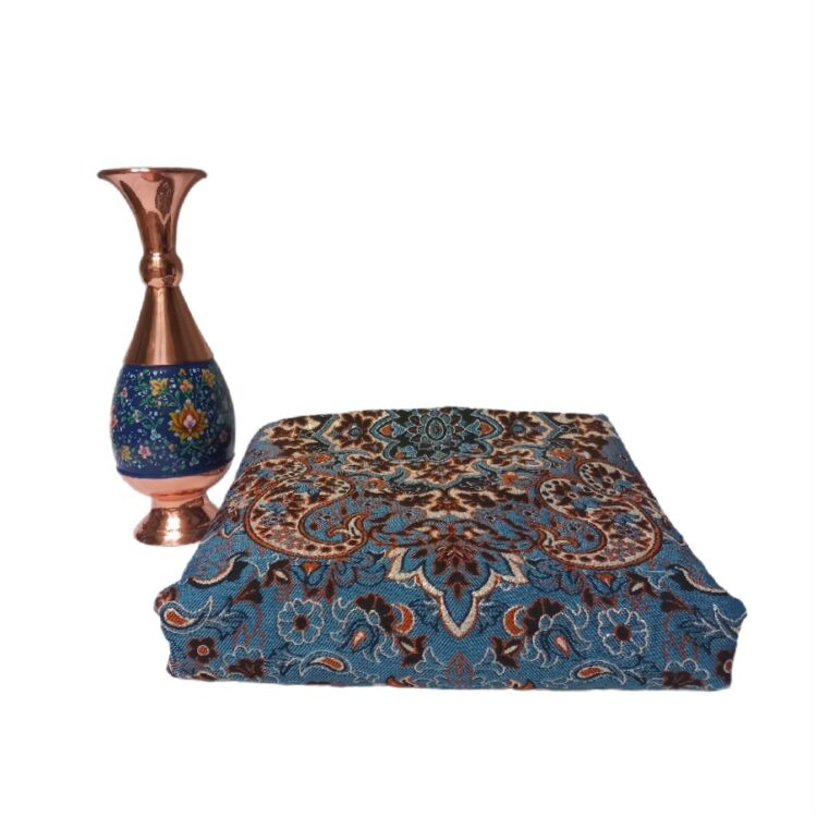 Copper Vase Model Pardaz Code 12 with Tablecloth view 1