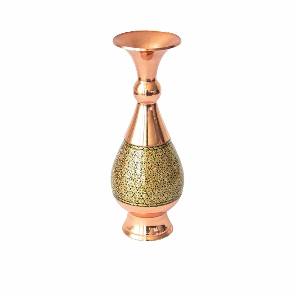 Set of Two Copper Inlaid Vases Model JK01 view 5