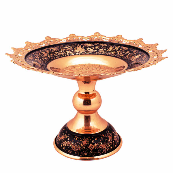 Diamond Cut Copper Confectionery Dish Code 03 view 1