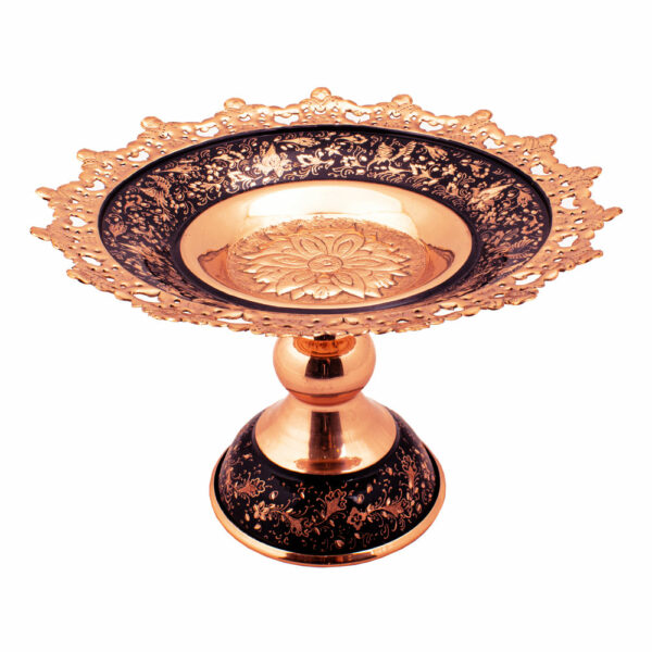 Diamond Cut Copper Confectionery Dish Code 03 view 2