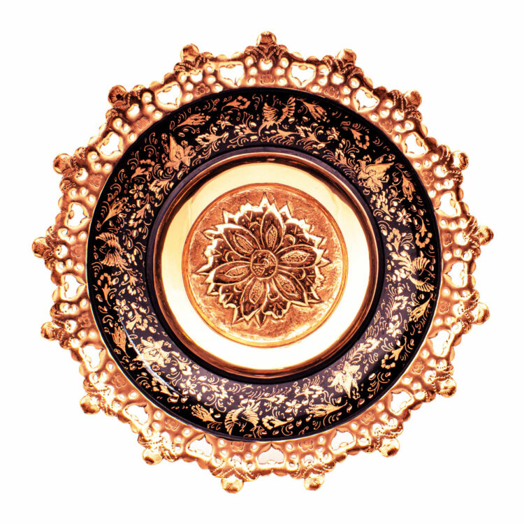 Diamond Cut Copper Confectionery Dish Code 03 view 4