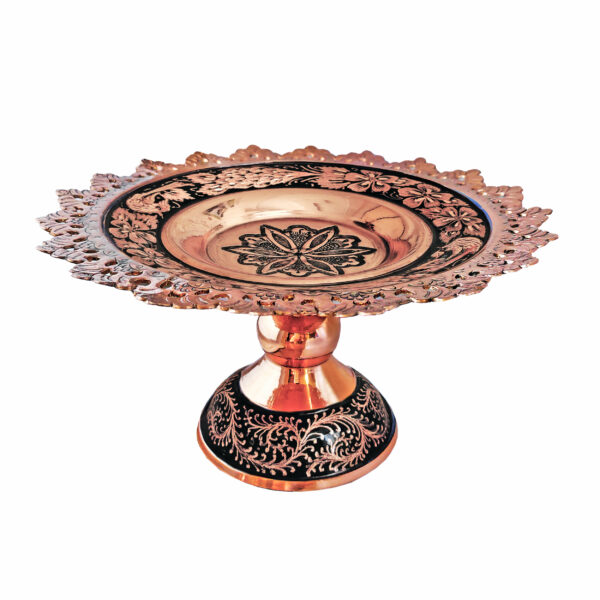 Diamond Cut Copper Confectionery Dish Code 25 view 1