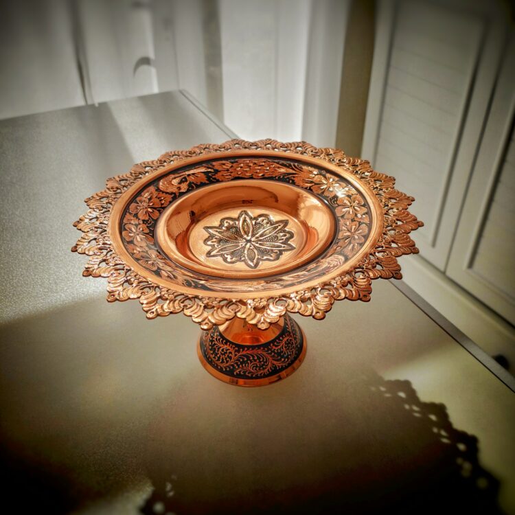 Diamond Cut Copper Confectionery Dish Code 25 view 5