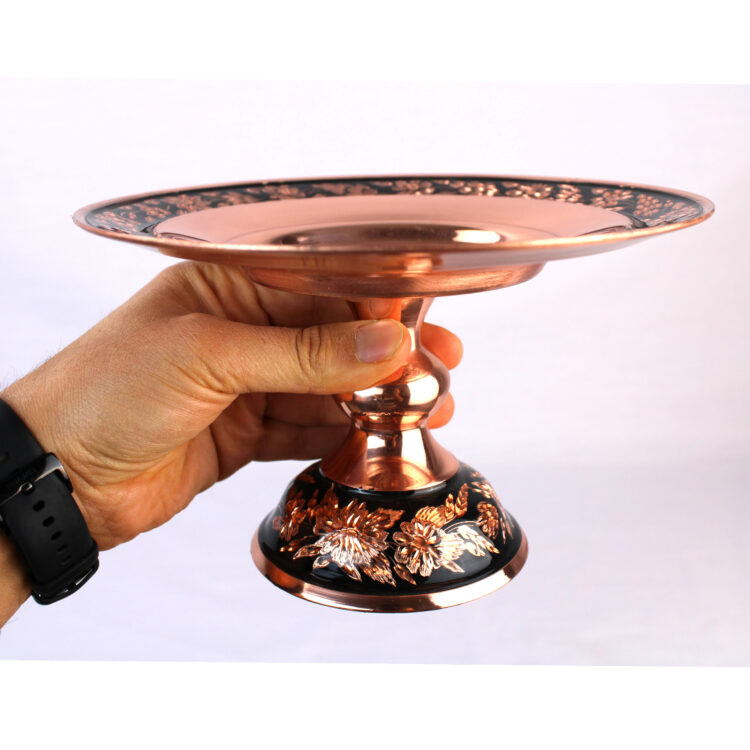 Diamond Cut Copper Confectionery Dish Code g020 view 3