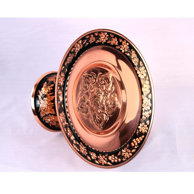 Diamond Cut Copper Confectionery Dish Code g020 view 5