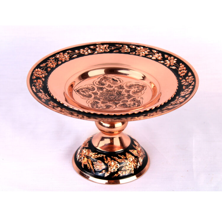 Diamond Cut Copper Confectionery Dish Code g020 view 6