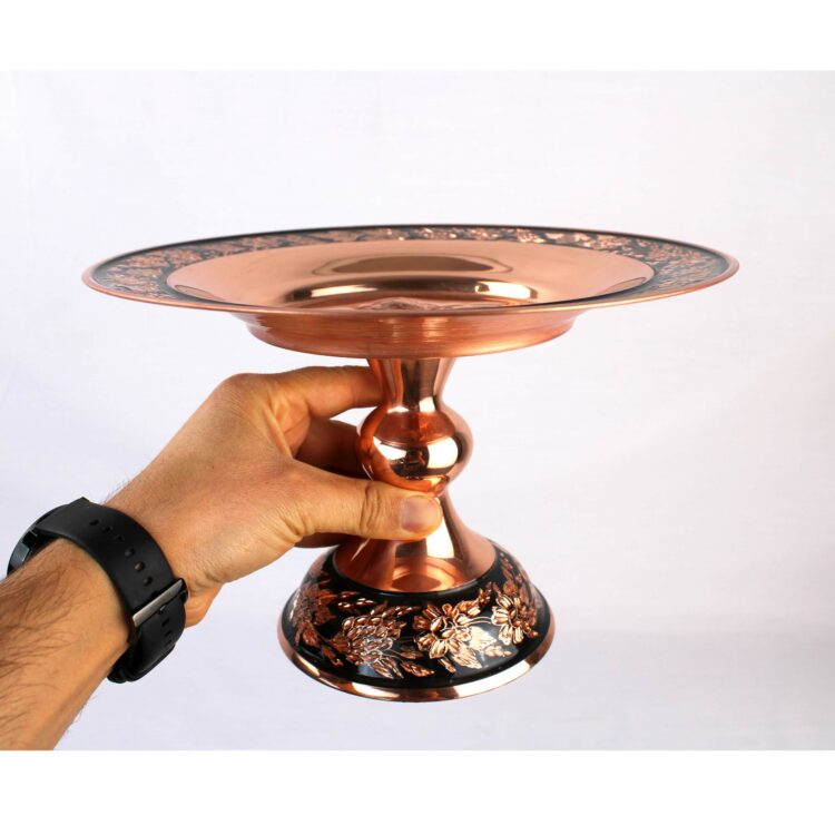 Diamond Cut Copper Confectionery Dish Code g025 view 2