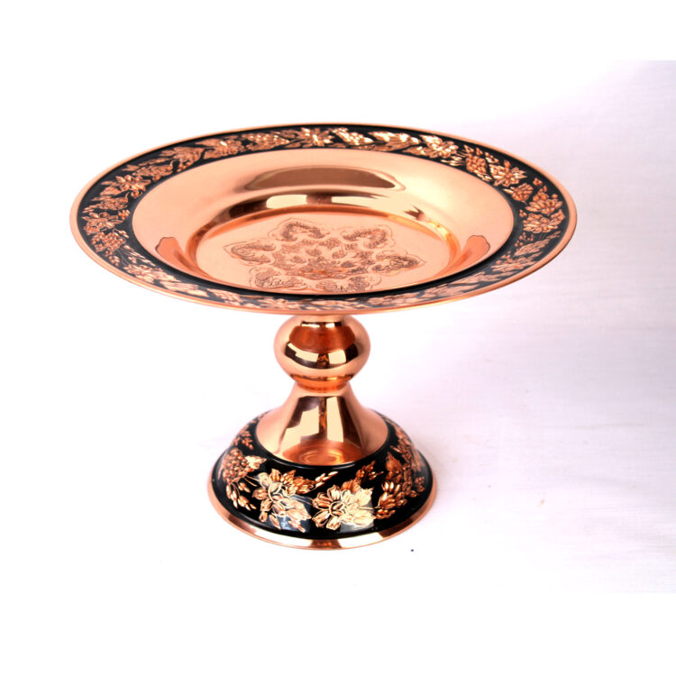 Diamond Cut Copper Confectionery Dish Code g025 view 3