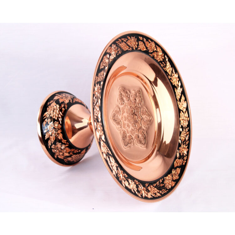 Diamond Cut Copper Confectionery Dish Code g025 view 4