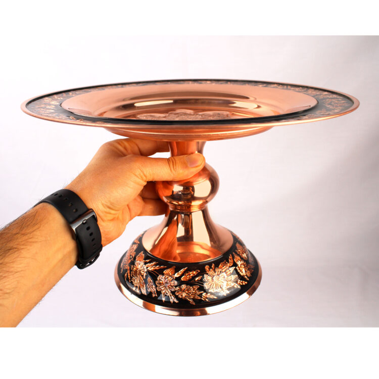 Diamond Cut Copper Confectionery Dish Code G030 view 2