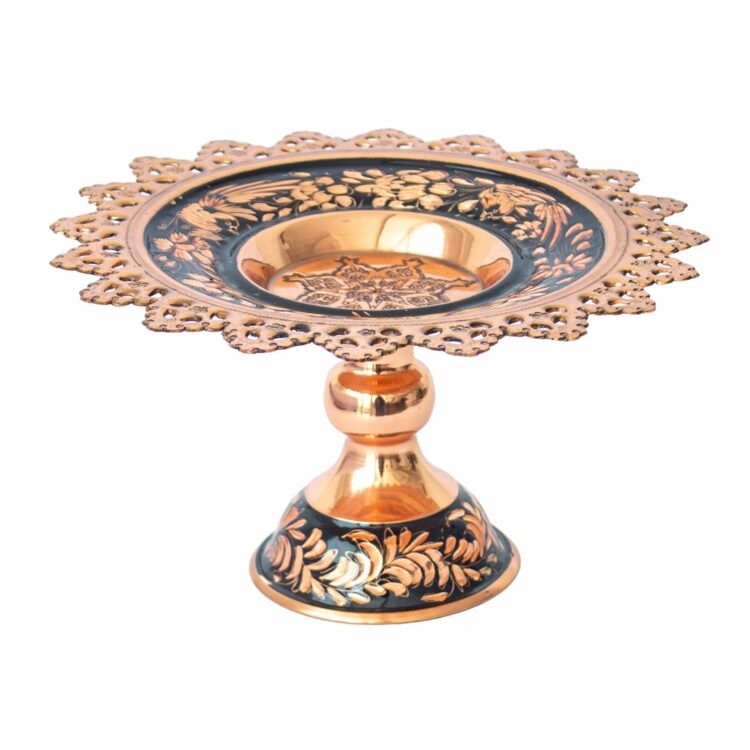 Diamond Cut Copper Confectionery Dish Code JL04 view 2