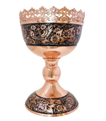 Diamond Cut Copper Nut Dish Code 34p24half5f5 view 1