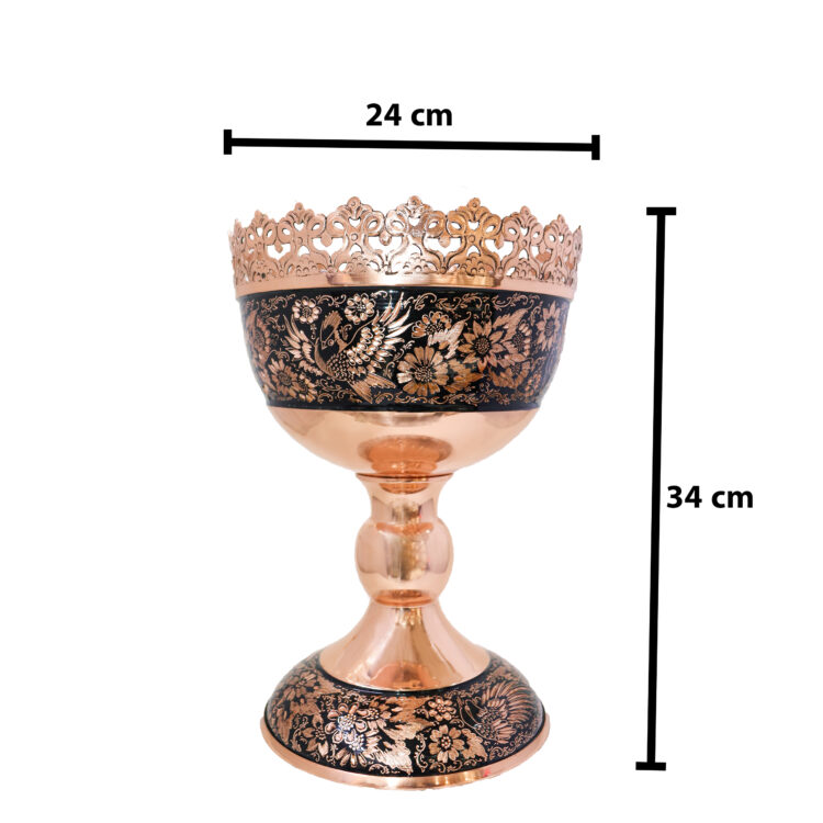 Diamond Cut Copper Nut Dish Code 34p24half5f5 view 5