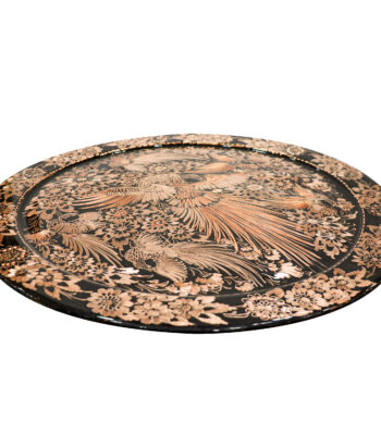 Diamond Cut Copper Tray, Round Code 60 view 2