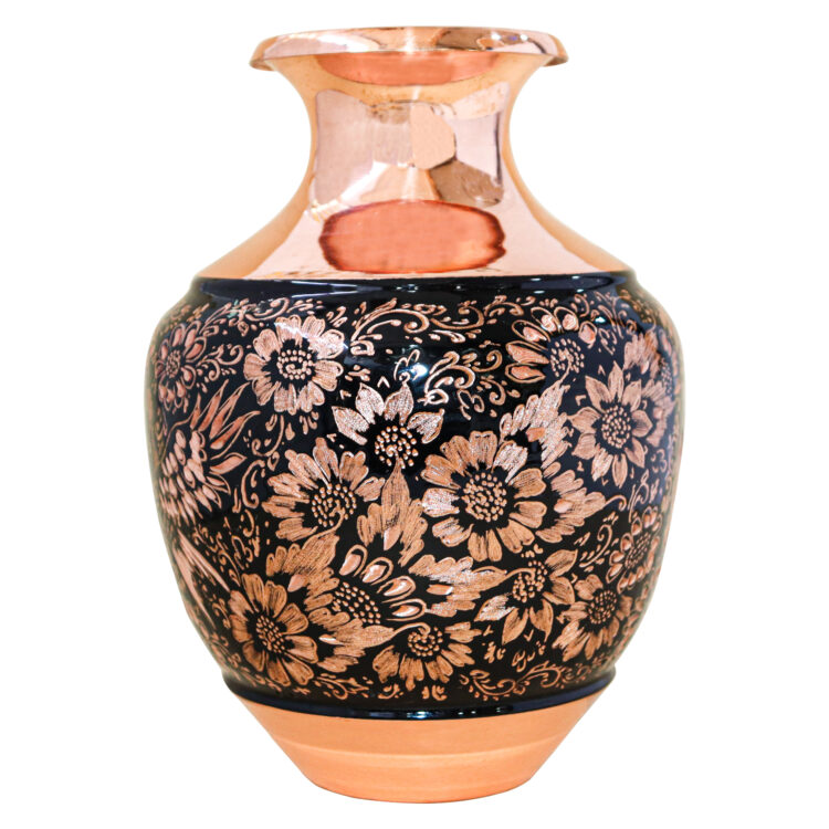 Diamond Engraved Copper Vase Design Fariba Model Code 19p13-1f2 view 1