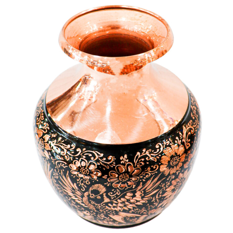 Diamond Engraved Copper Vase Design Fariba Model Code 19p13-1f2 view 3