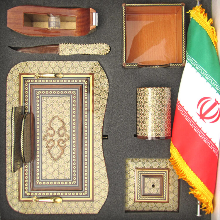 Eight-Piece Khatamkari Desk Set Model Administrative Code 8 view 10