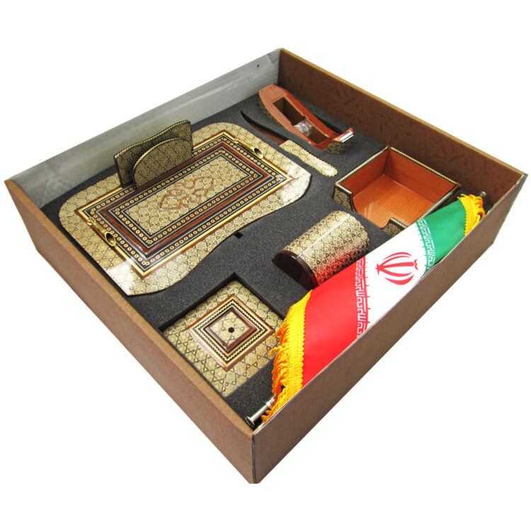 Eight-Piece Khatamkari Desk Set Model Administrative Code 8 view 7