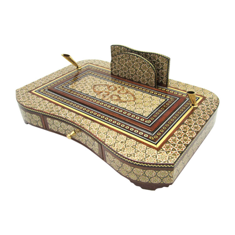 Eight-Piece Khatamkari Desk Set Model Administrative Code 8 view 9