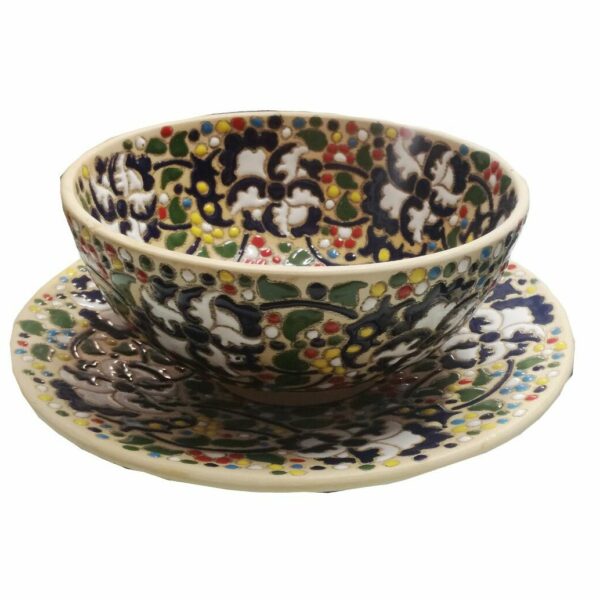 Enamel Bowl and Plate Set Code 01 view 2