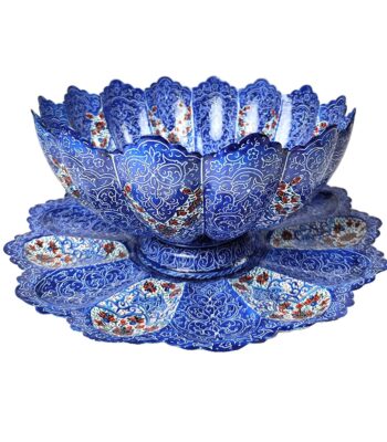Enamel Bowl and Plate Set Code s20 view 1