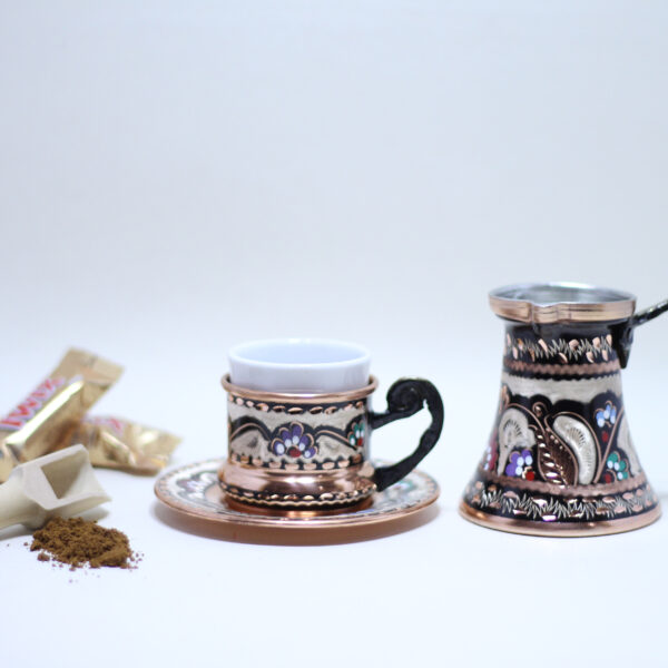 Enamel Coffee Set 8-Piece for 2 Persons Code 081 view 2