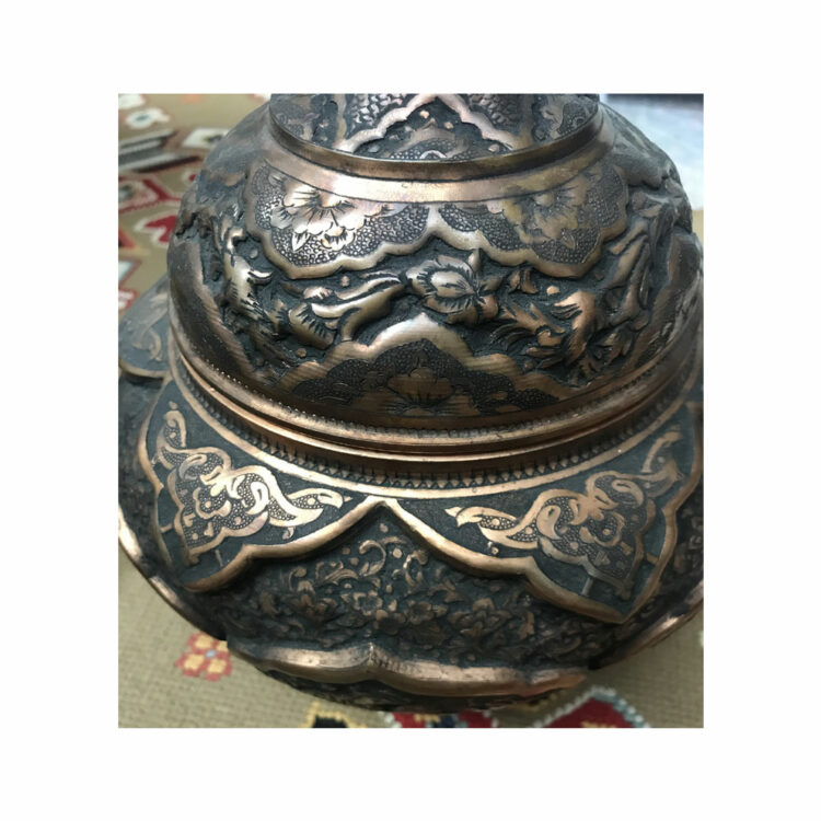 Engraved Chocolate Bowl with Laila and Majnun Design Code 1 view 2