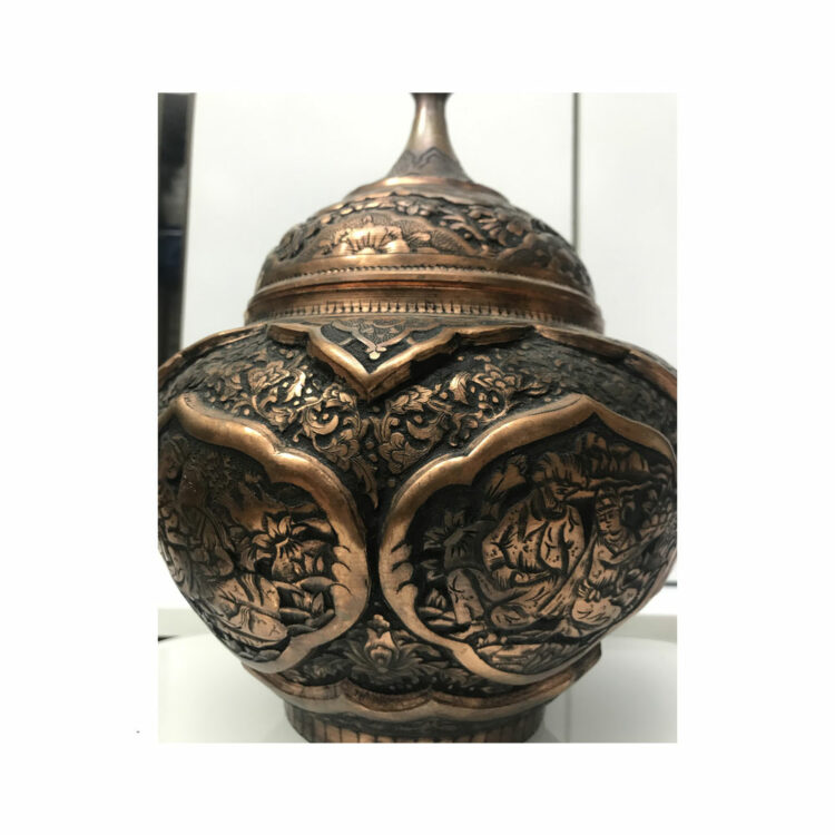 Engraved Chocolate Bowl with Laila and Majnun Design Code 1 view 9