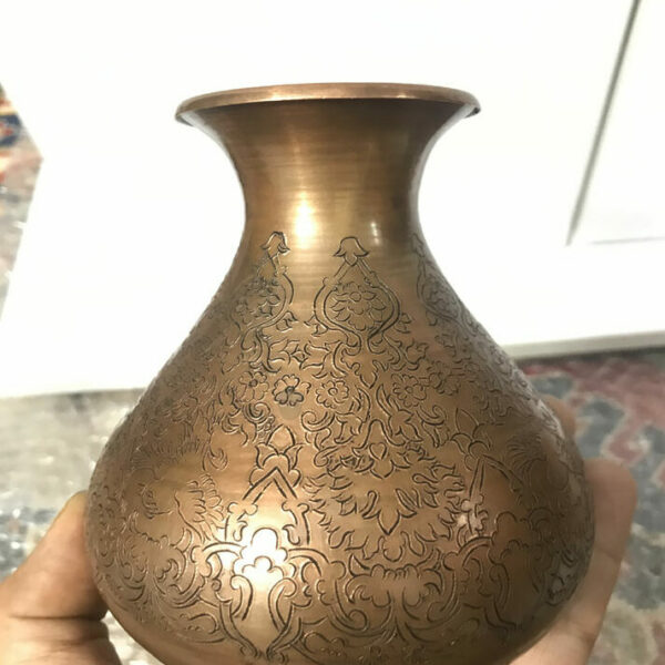 Engraved Vase with Flower and Bird Design Code 11 view 2