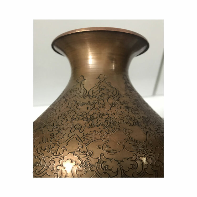 Engraved Vase with Flower and Bird Design Code 11 view 3