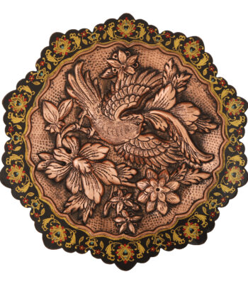 Engraved Wall Plate with Flower and Bird Design Code 920 view 1