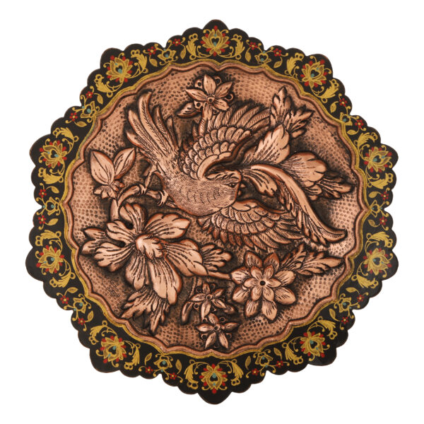 Engraved Wall Plate with Flower and Bird Design Code 920 view 1