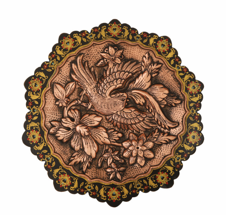 Engraved Wall Plate with Flower and Bird Design Code 920 view 4