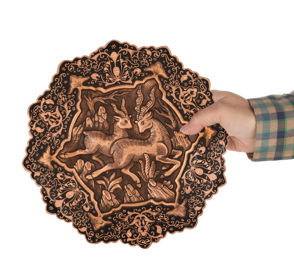 Engraved Wall Plate with Two Deer Design Code 918 view 3