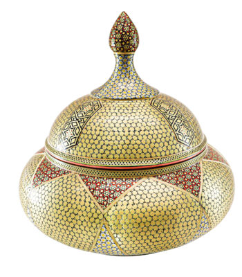 Exquisite Inlaid Sugar Bowl with Complete Inlay Design Code HQ20p15 view 1