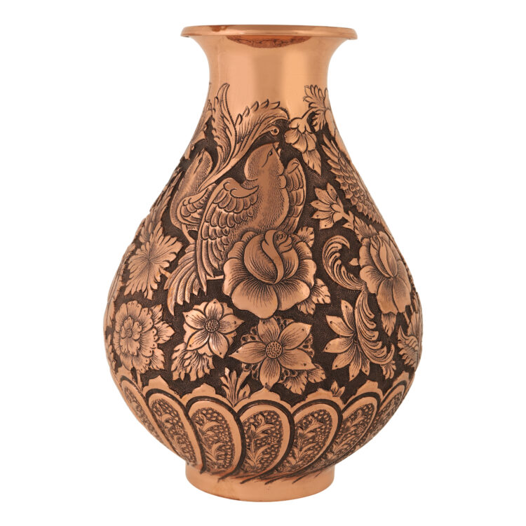 Heroic Engraved Vase with Flower and Bird Design Code 901 view 1