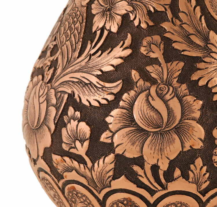 Heroic Engraved Vase with Flower and Bird Design Code 901 view 4