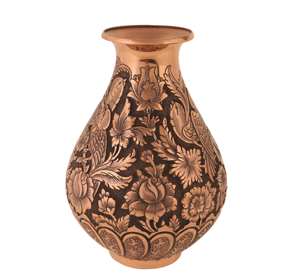 Heroic Engraved Vase with Flower and Bird Design Code 901 view 5