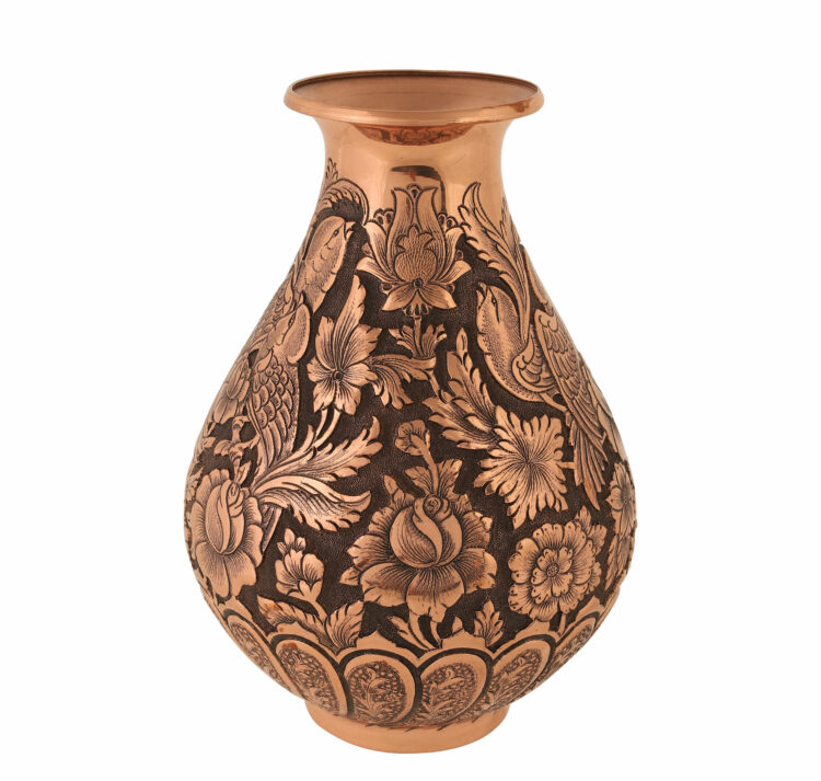 Heroic Engraved Vase with Flower and Bird Design Code 901 view 5