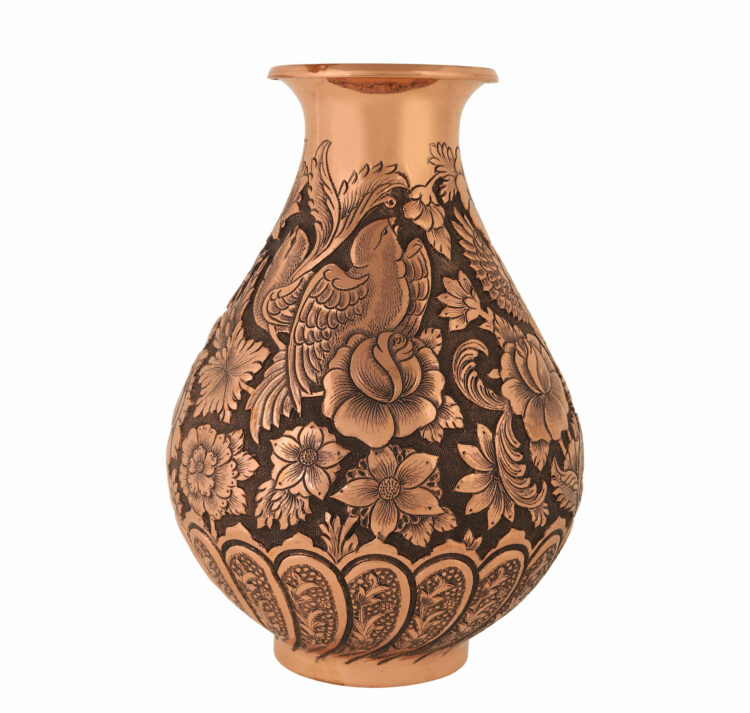 Heroic Engraved Vase with Flower and Bird Design Code 901 view 6